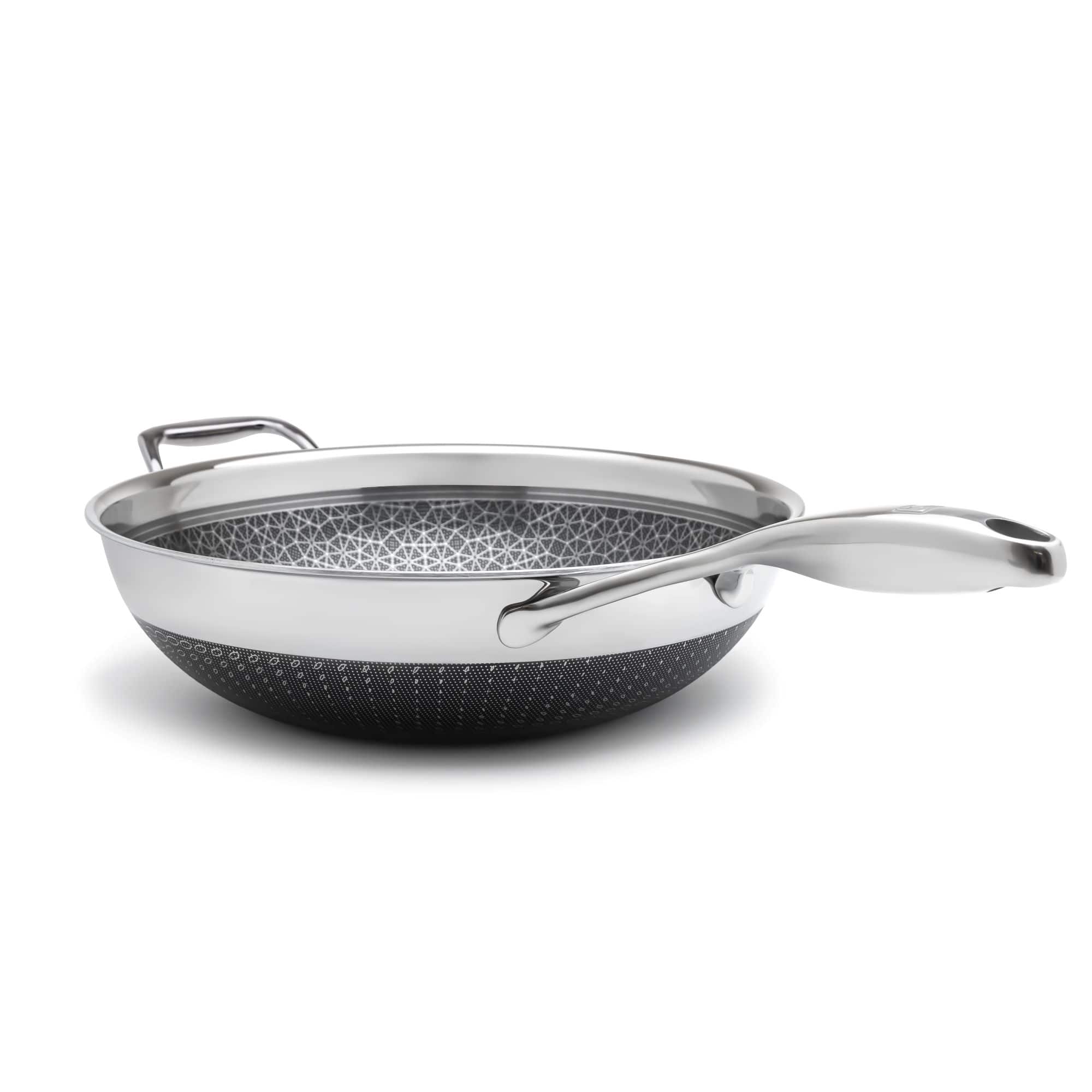 Livwell Brands DiamondClad Hybrid Nonstick Stainless Steel Wok Pan - Thumbnail 4