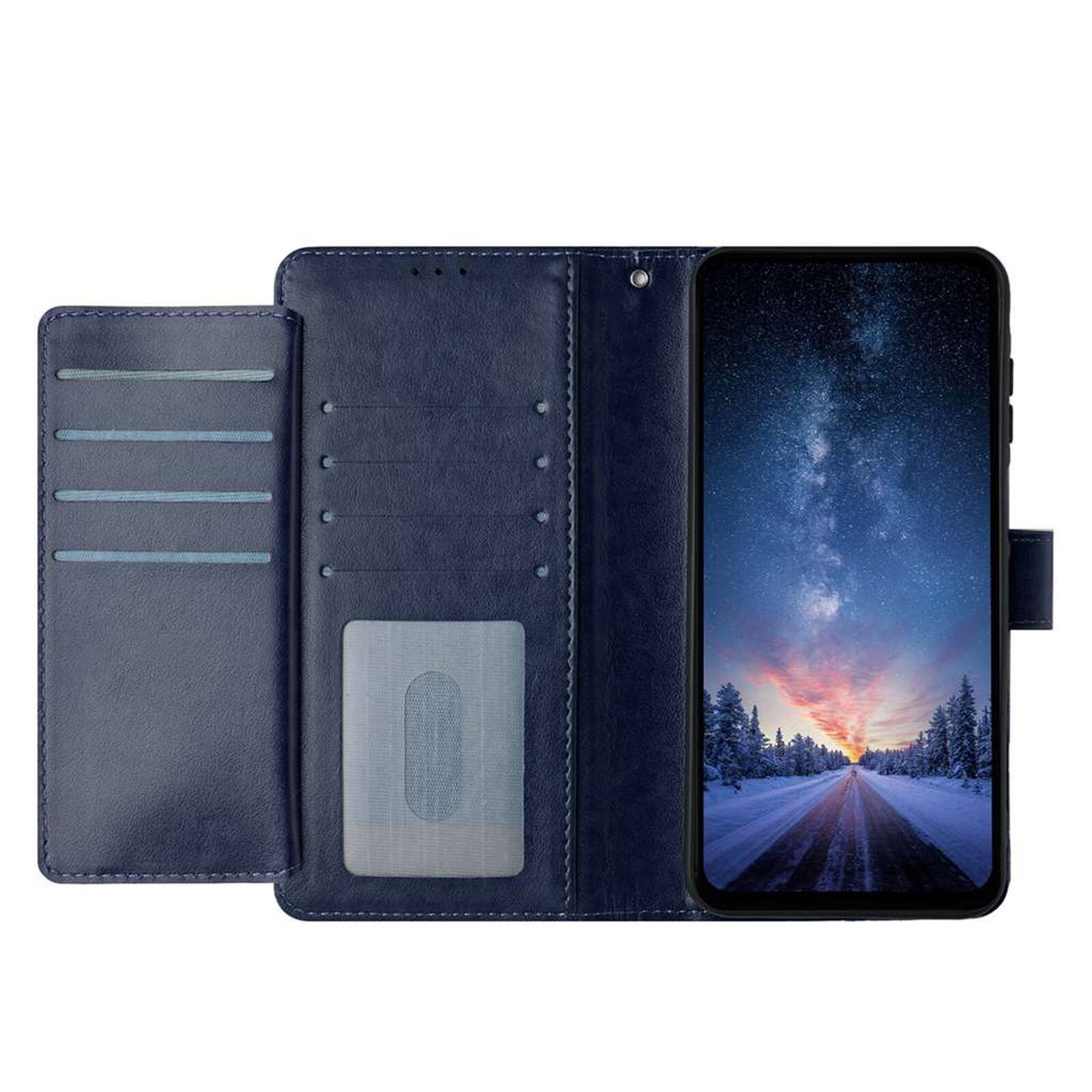 Alt View 1. Dteck - Dteck Wallet Folio Case for Apple iPhone 17 Pro Max, Shockproof Magnetic PU Leather Flip Card Slots Stand Case - Darkblue.