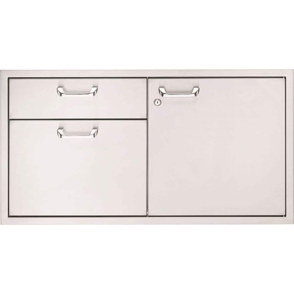 Lynx - Professional 42" Door Drawers Combination - Stainless Steel - Angle_Zoom