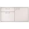 Angle. Lynx - Professional 42" Door Drawers Combination - Stainless steel.
