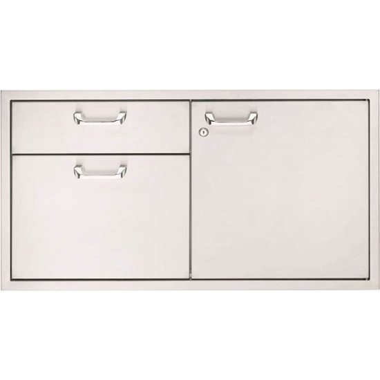 Angle. Lynx - Professional 42" Door Drawers Combination - Stainless steel.