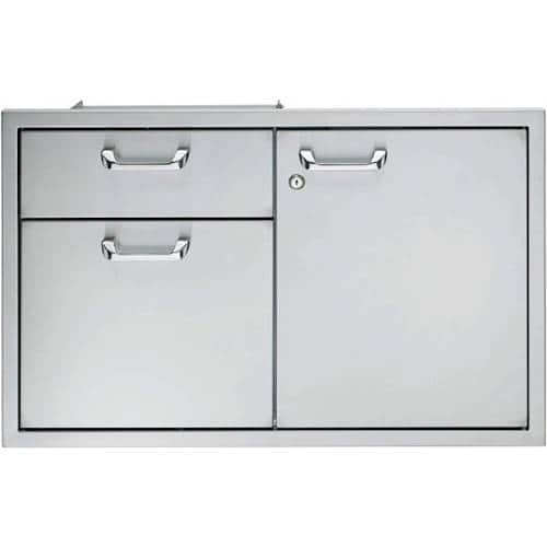 Front. Lynx - 36" Door Drawer Accessory - Stainless Steel.