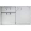 Front. Lynx - 36" Door Drawer Accessory - Stainless Steel.