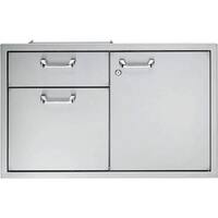 Lynx - 36" Door Drawer Accessory - Stainless Steel - Front_Zoom