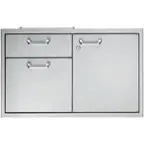Front. Lynx - 30" Door Drawer Accessory - Stainless Steel.