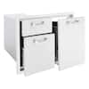 Angle. Lynx - 30" Trash Center & Double Drawer Combo - Stainless Steel.