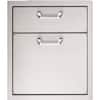Angle. Lynx - 19" Double Drawer - Stainless steel.