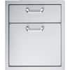 Angle. Lynx - 16" Double Drawer - Stainless steel.
