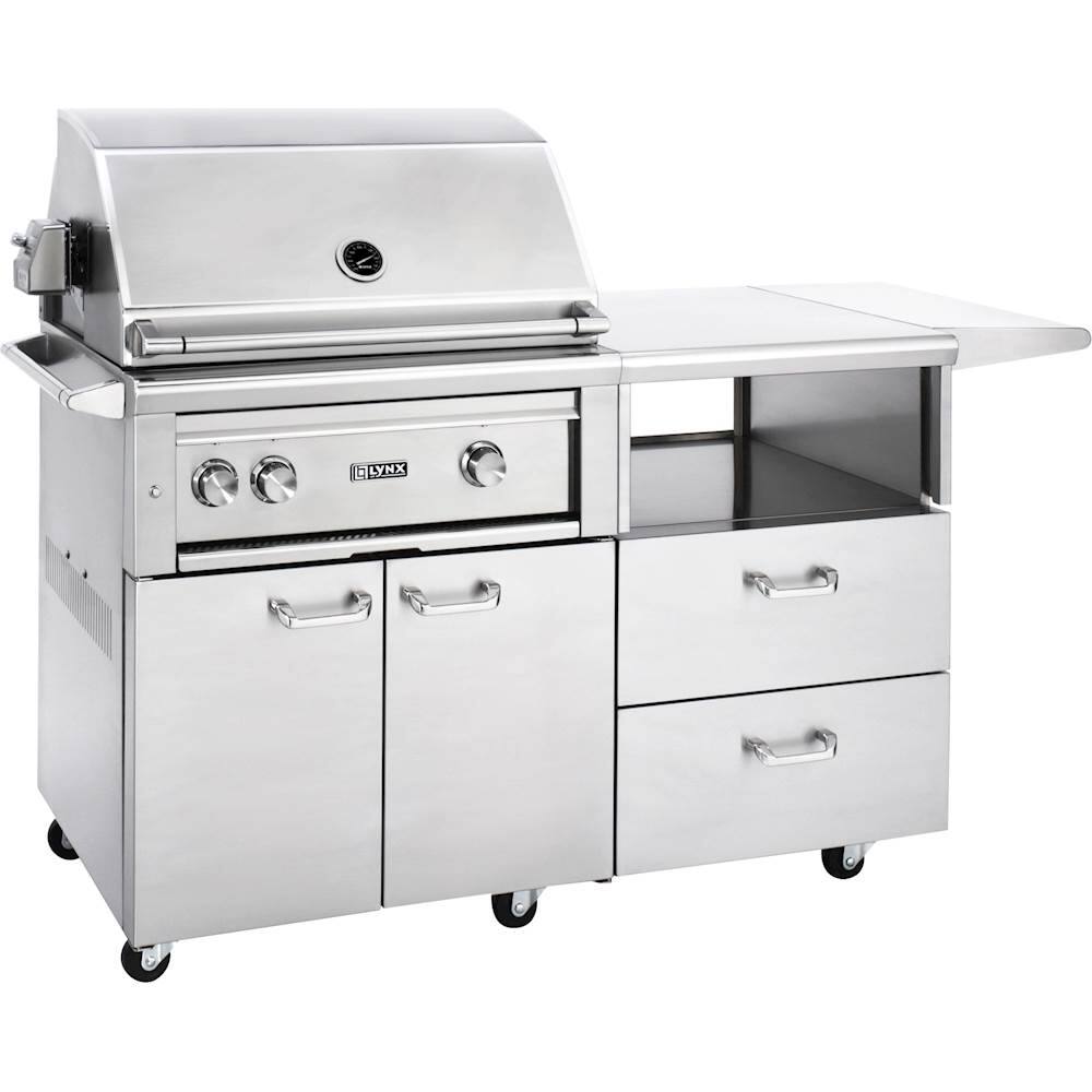 Angle View: Lynx - Professional Gas Grill - Stainless Steel