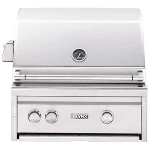 Angle View: Lynx - Professional 27" Built-In Gas Grill - Stainless Steel