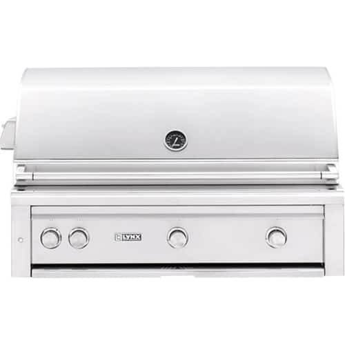 Angle. Lynx - Professional 42" Built-In Gas Grill - Stainless Steel.