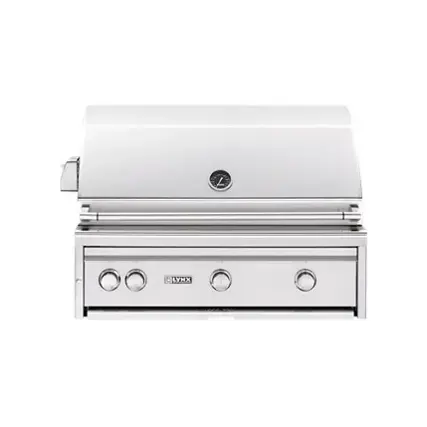 Angle. Lynx - Professional 36" Built-In Gas Grill - Stainless Steel.
