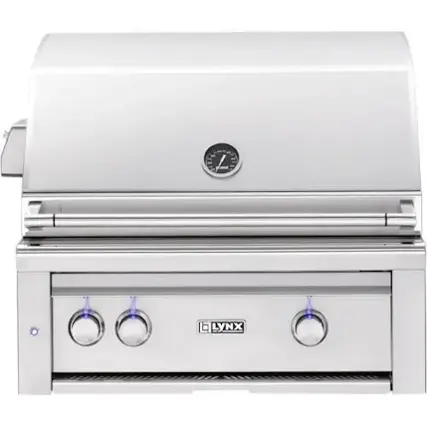 Angle. Lynx - Professional 30" Built-In Gas Grill - Stainless Steel.