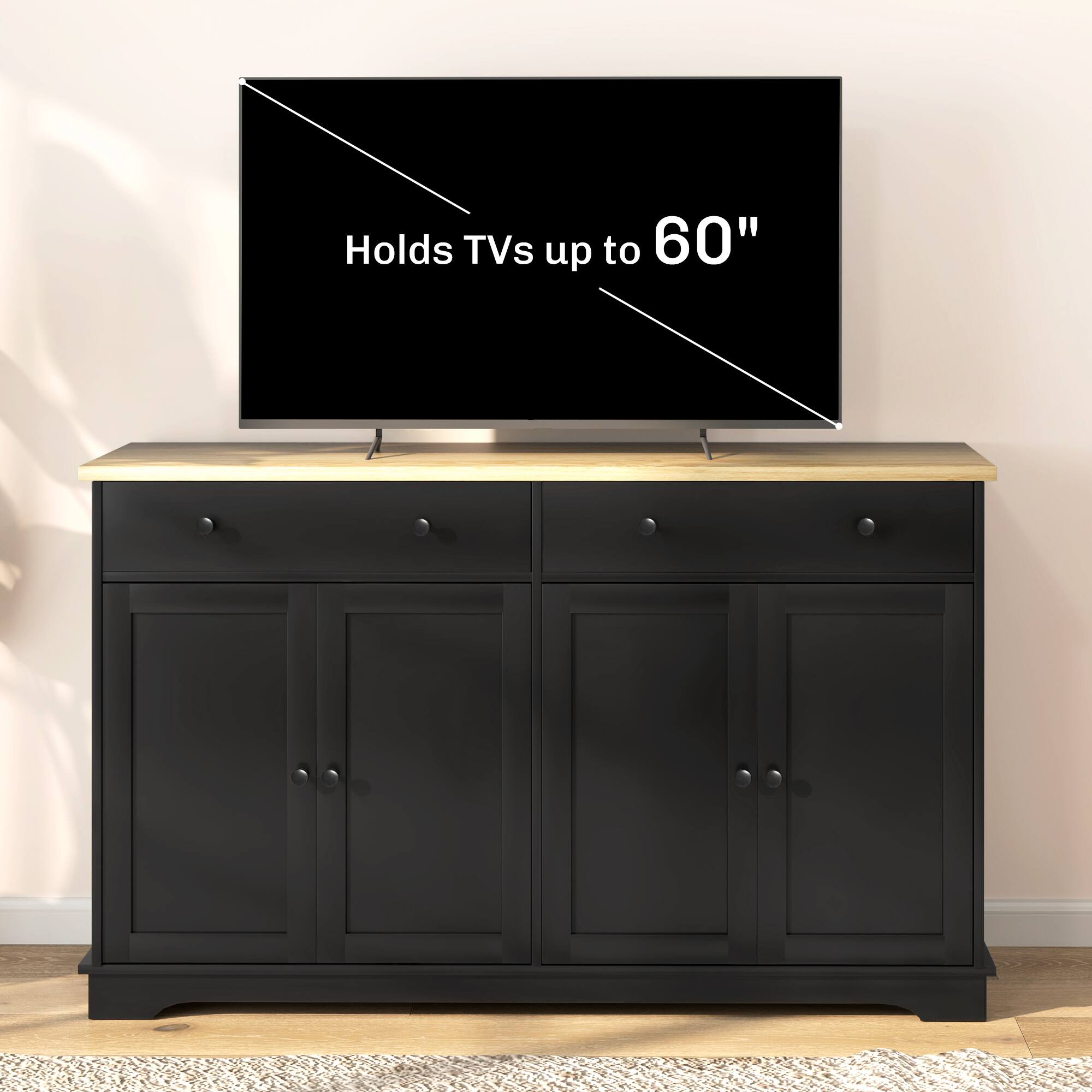 Holds TVs up to 60"