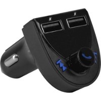 Aluratek - Audio Receiver and FM Transmitter for Most Bluetooth-Enabled Devices - Black - Angle_Zoom