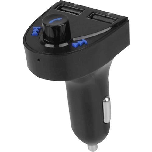 Left View: iSimple - Bluetooth FM Transmitter - Black