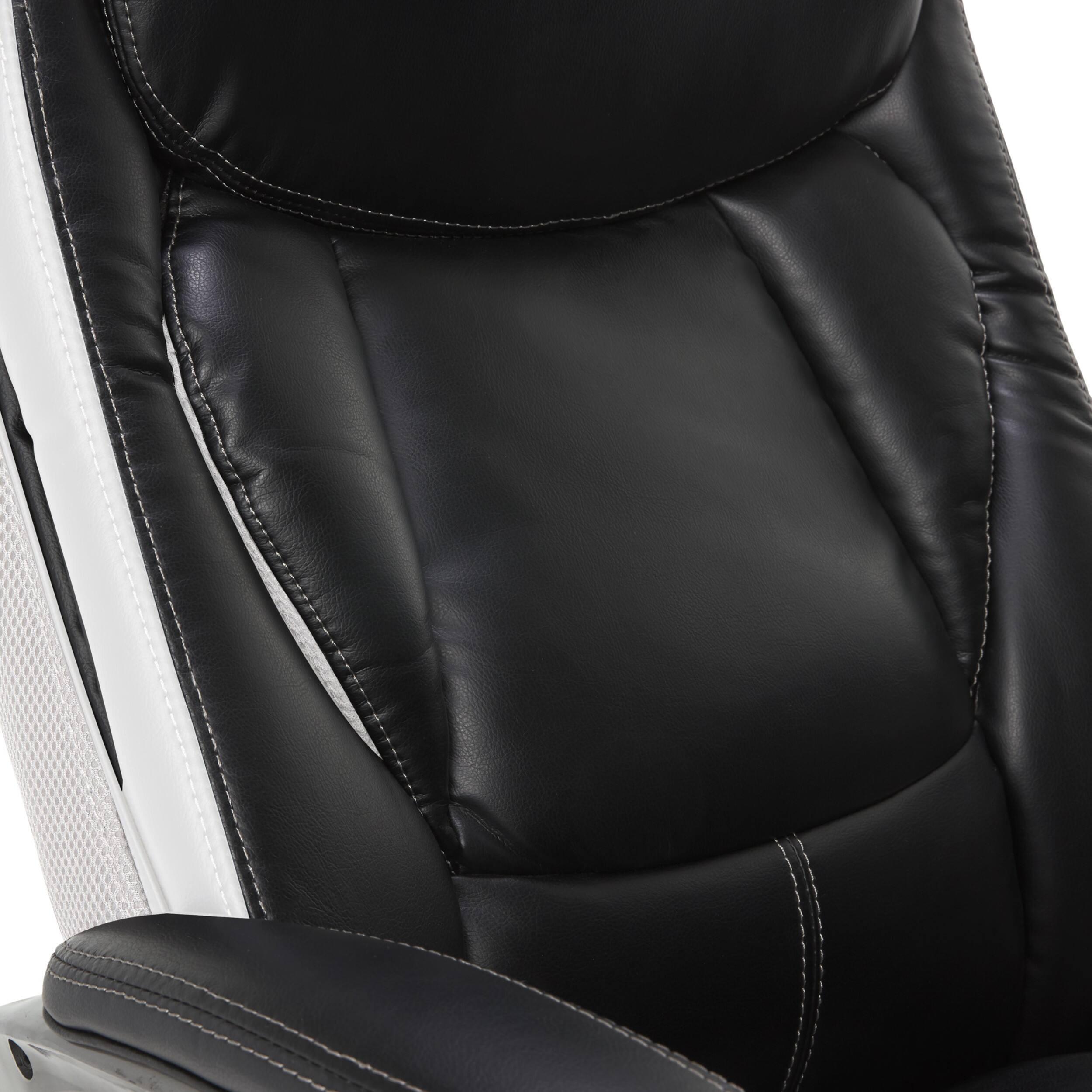 Alt View 13. Serta - Lautner Executive Office Chair - Black with White Mesh Accents.