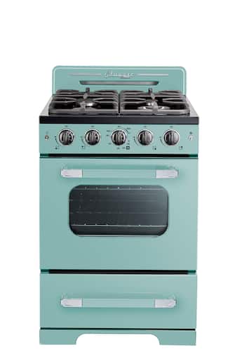 Unique Appliances 24 in. Wide 4 burner Classic Retro 2.9 Cu. Ft Unique Appliances 24 in. Wide 4 burner Classic Retro 2.9 Cu. Ft