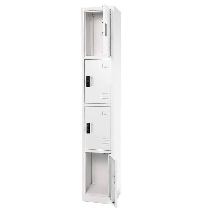 Back. AdirOffice - Storage Locker 629-Series 72" H 4-Tier Steel Digital Lock 4-Shelf Locker - White.