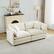 Alt View 3. KERDOM - 63" Cloud Sofa Chenille Loveseat Couch, Small Sectional 2-Seater Sofa for Apt Living Room, 300lbs Capacity per Seat - Beige.