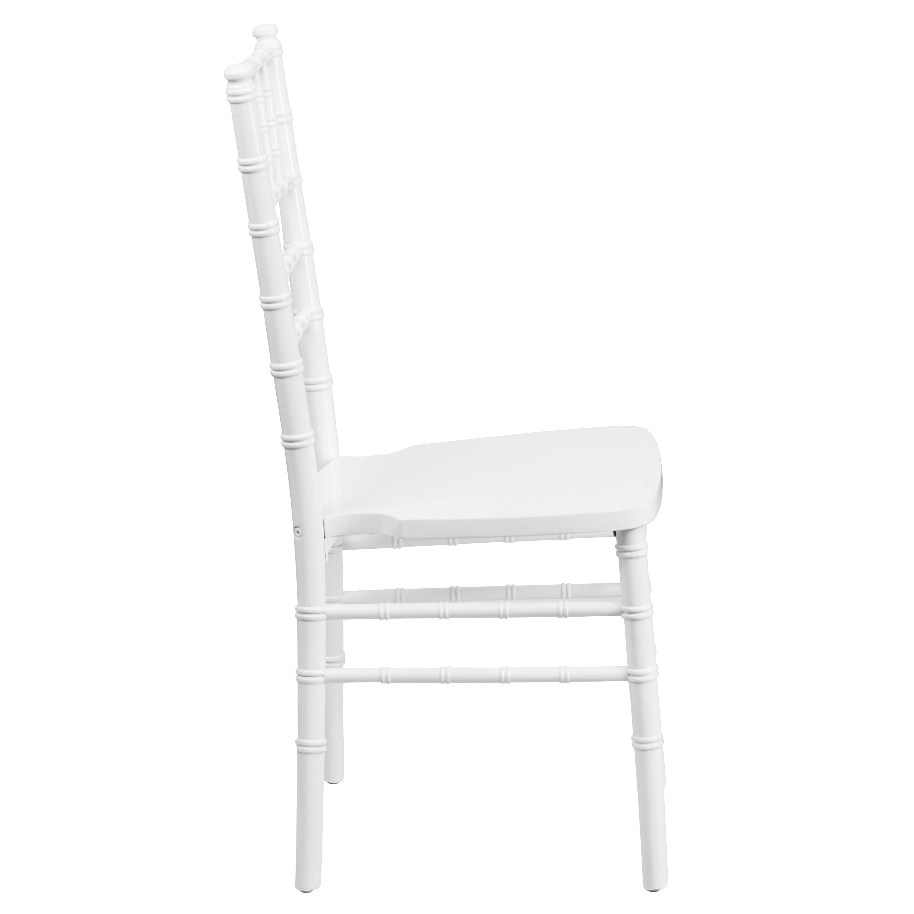 Alt View 6. Emma + Oliver - Wedding & Event Wood Chiavari Dining Chair - White.