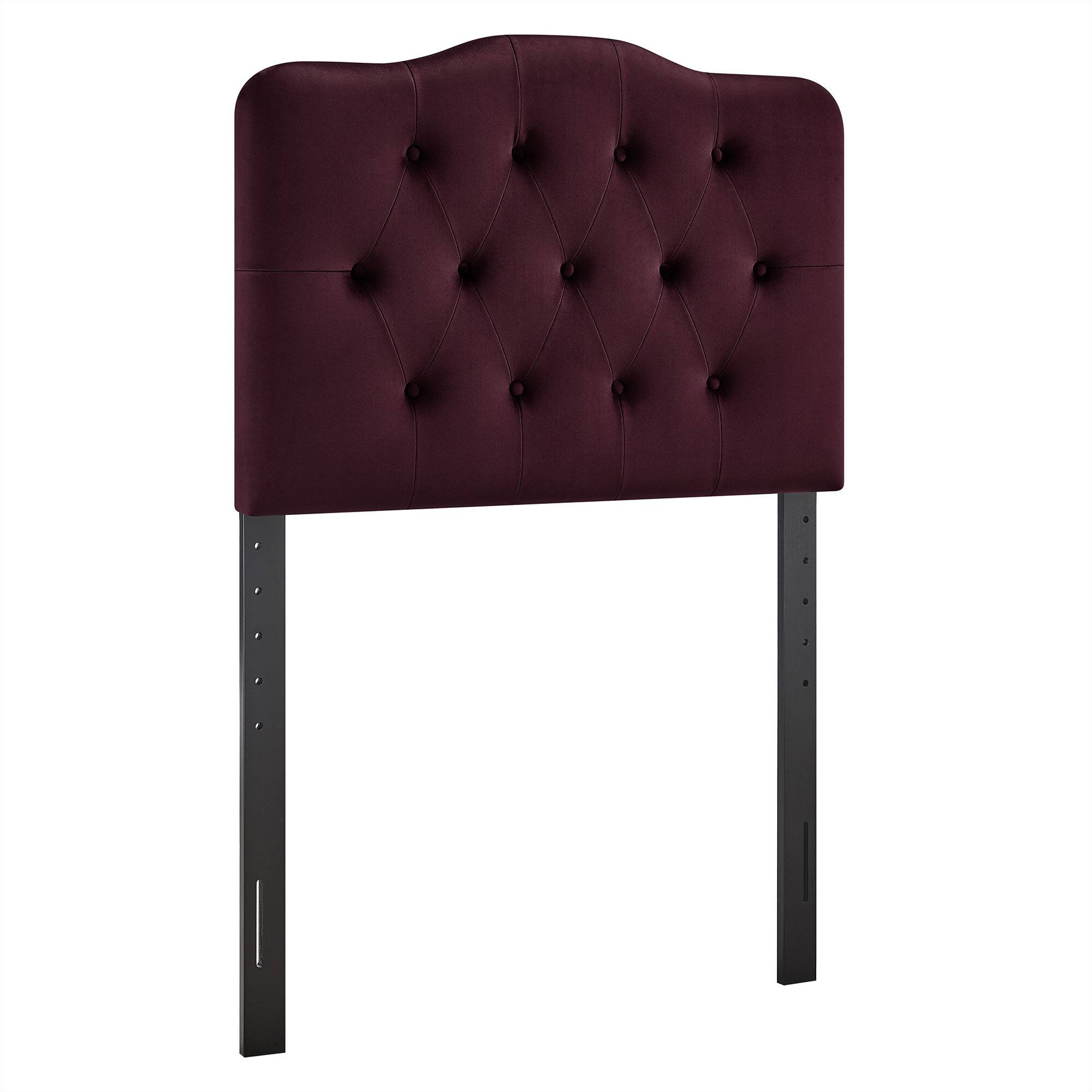 Angle. Modway - Annabel Diamond Tufted Performance Velvet Headboard by Modway - Mulberry.