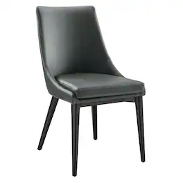 Viscount Vegan Leather Dining Chair by Modway - Gray