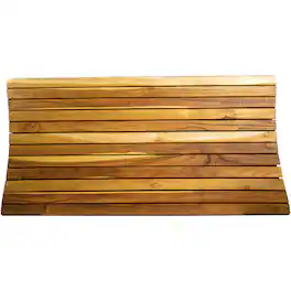 EcoDecors - EcoDecors® Eleganto® 40" x 20" Slatted Solid Teak Bath Floor Mat Finish - EarthyTeak