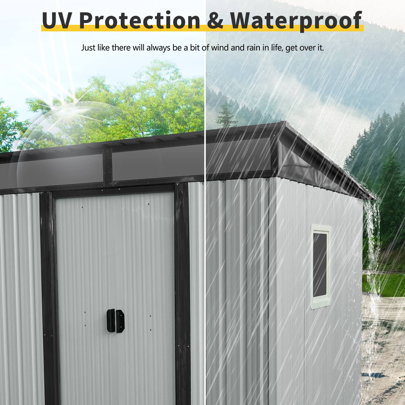 UV Protection & Waterproof

Just like there will always be a bit of wind and rain in life, get over it.