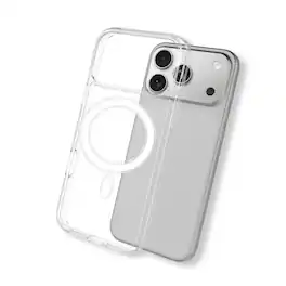Qixxronics - Magnetic Phone Cover for iPhone 17 Pro, Shockproof Magnetic Case Compatible with iPhone 17 Pro - Clear