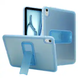 Dteck - Rugged Case for Apple iPad (A16) 11" 2025 & iPad 10th Gen 10.9" 2022, Hybrid Protective Cover with Built-In Kickstand - Blue