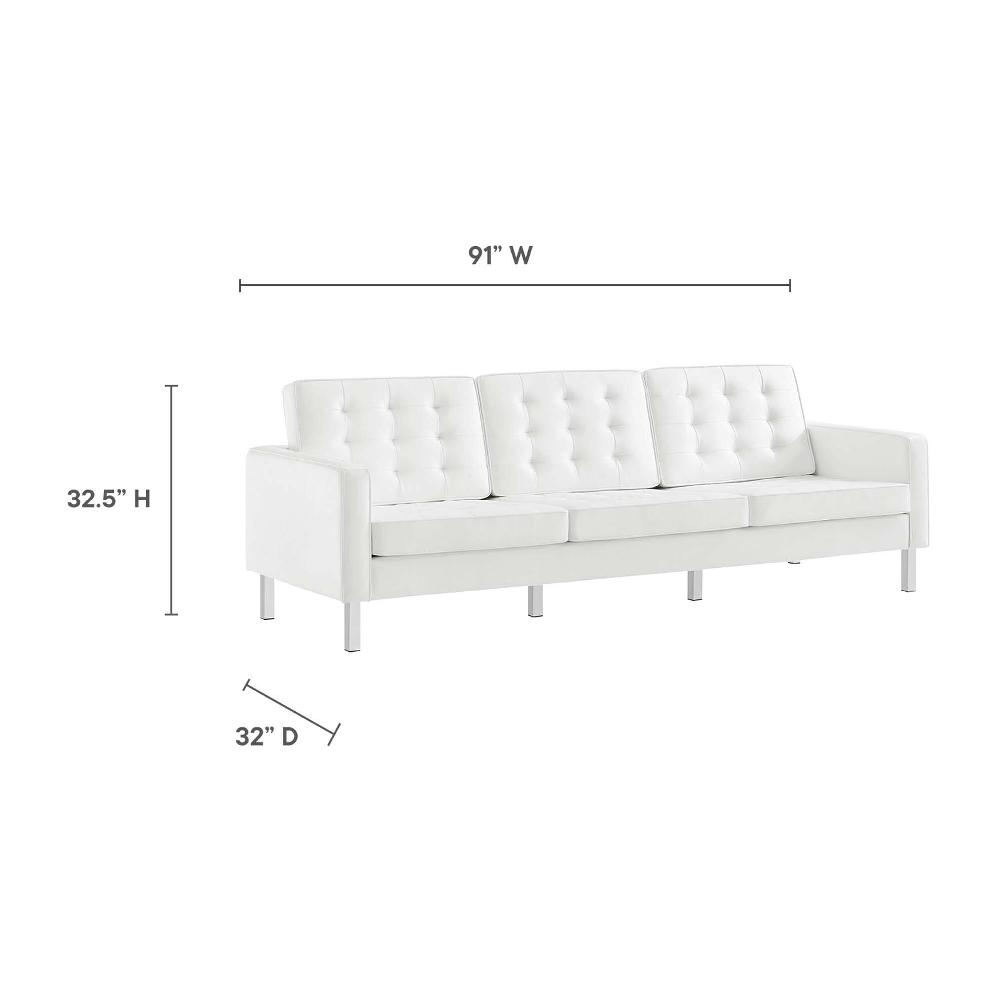 91" W x 32.5" H x 32" D
