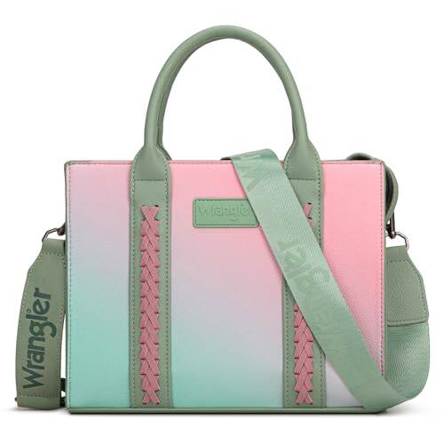 Vulpecula Spade - Wrangler Medium Tote Bag for Women Designer Satchel Handbags Top-handle Purses with Strap - Gradient Magic Pink