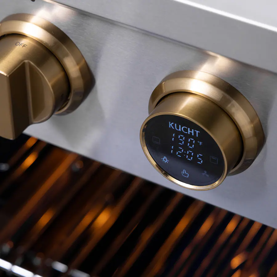 30 In 4 2 Cu Ft Dual Fuel Range 4 Burners NG SS W Gold Accents 30-in-4-2-cu-ft-dual-fuel-range-4-burners-ng-ss-w-gold-accents