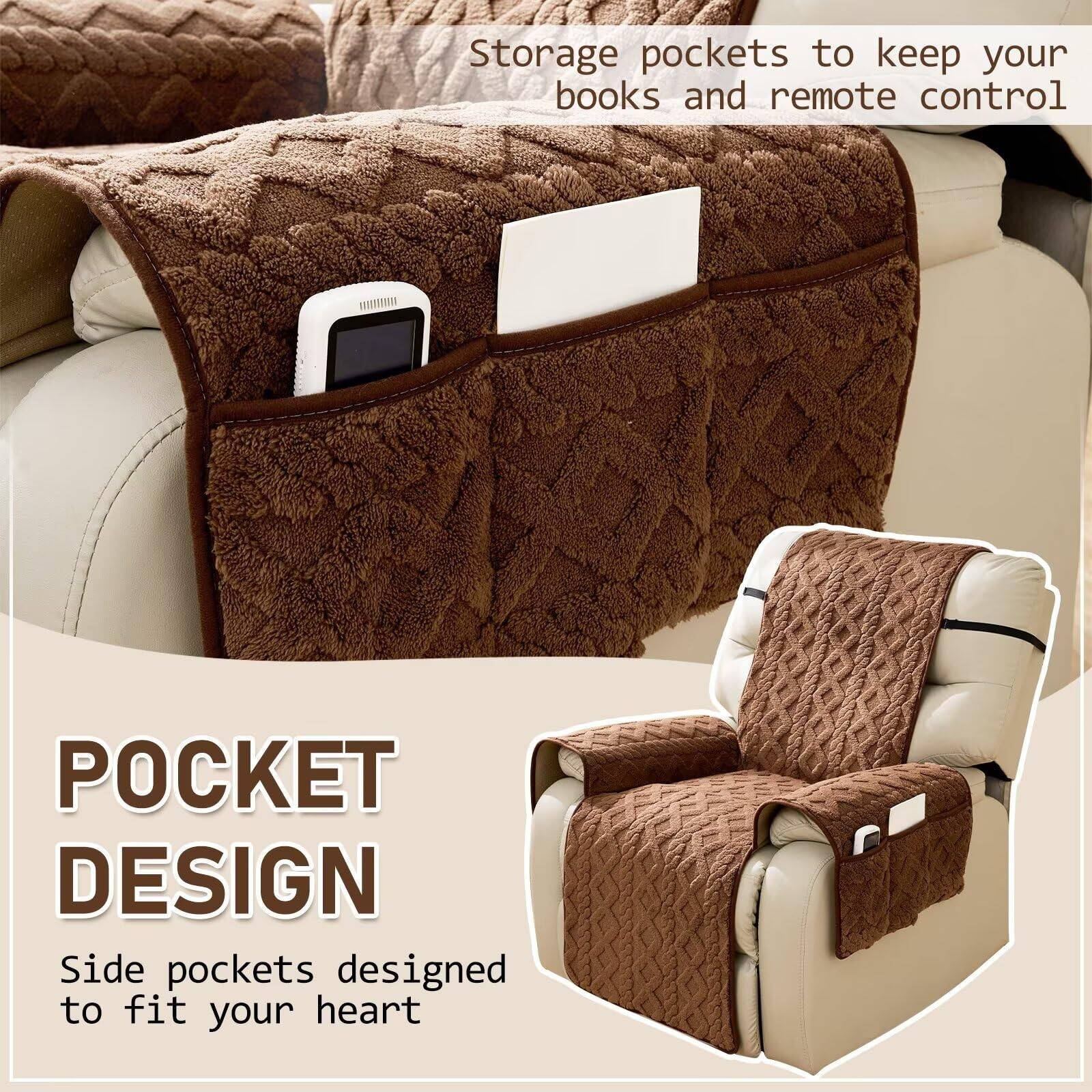 Storage pockets to keep your books and remote control

POCKET DESIGN

Side pockets designed to fit your heart