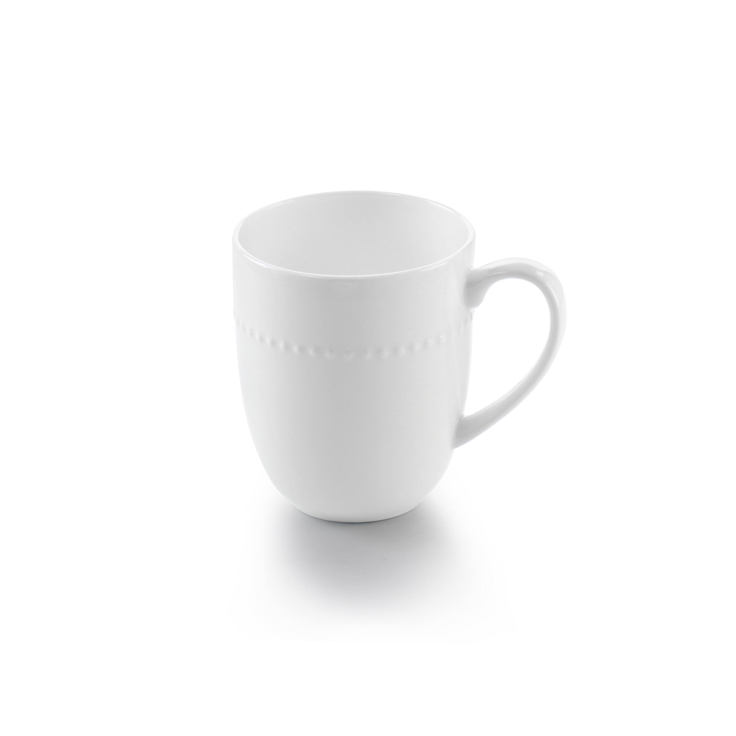 Gibson Elite 16 Piece Embossed Bone China Dinnerware Set White