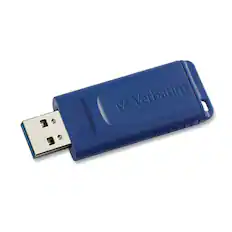 Front. Verbatim - Verbatim 99810 16 GB Classic USB 2.0 Flash Drive - Blue (5/Pack) - Blue.