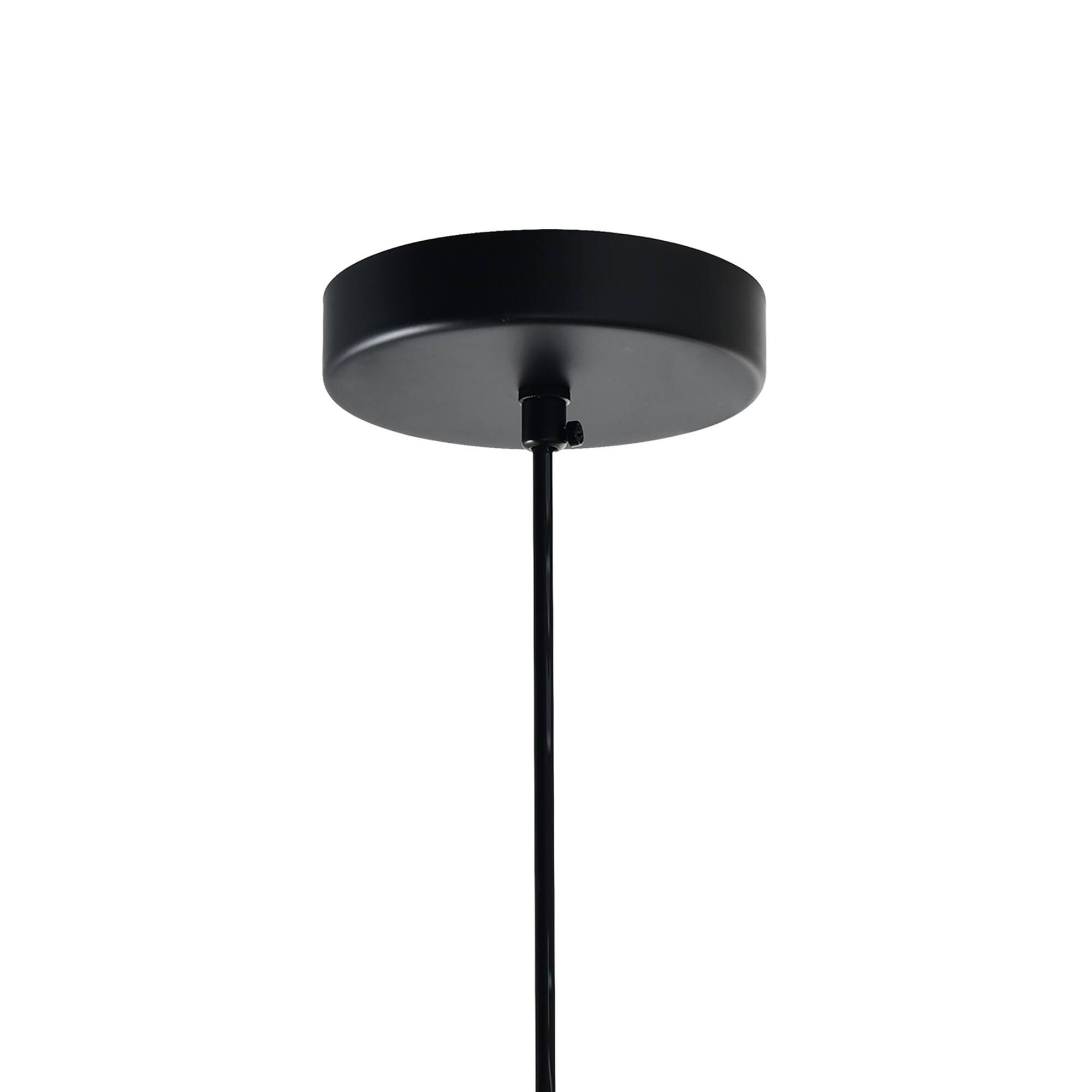 Alt View 1. CWI Lighting - Glass 4 Light Down Pendant With Smoke Finish - Black.