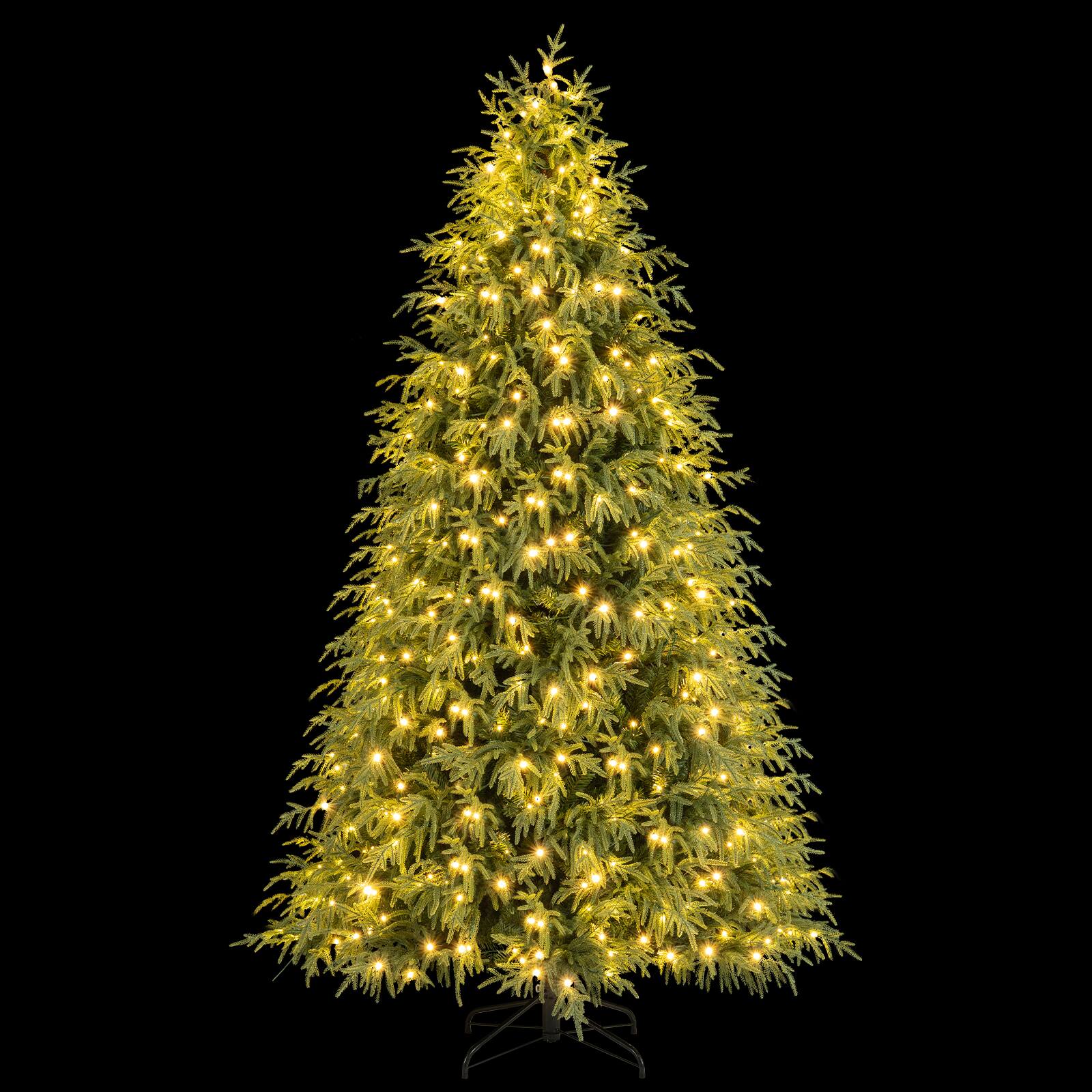 Alt View 8. Gymax - Gymax 7.5 FT Artificial Christmas Tree w/1449 Branch Tips 500 Warm White LED Lights - Green.