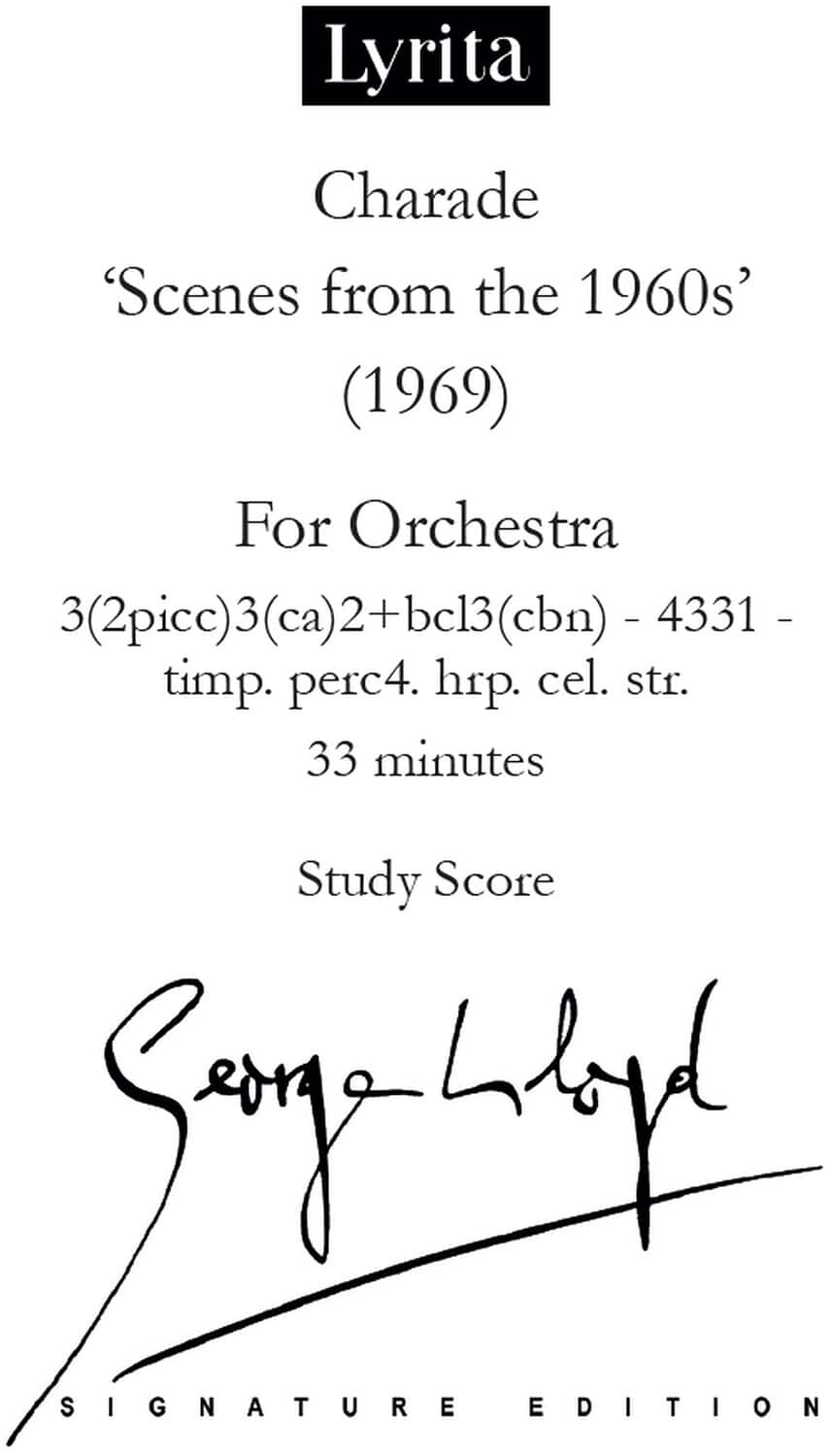 PopMarket - George Lloyd - Charade - Study Score - Multicolor