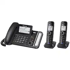 Angle. Panasonic - KX-TG9582B Link2Cell 1.9GHz Expandable Phone System with Digital Answering System - Black.