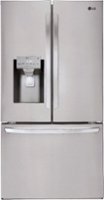 LG - 26.2 Cu. Ft. French Door Smart Refrigerator with Dual Ice Maker - Stainless steel - Front_Zoom