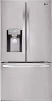 LG - 26.2 Cu. Ft. French Door Smart Wi-Fi Enabled Refrigerator with Duel Ice Maker - PrintProof Stainless Steel - Front_Zoom
