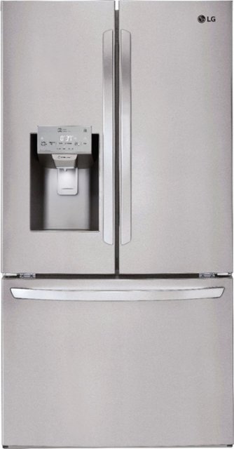 Front Zoom. LG - 26.2 Cu. Ft. French Door Smart Refrigerator with Dual Ice Maker - Stainless Steel.