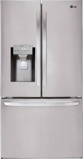LG 26.2 Cu. Ft. French Door Smart Refrigerator with Dual Ice Maker Stainless Steel LFXS26973S Best Buy