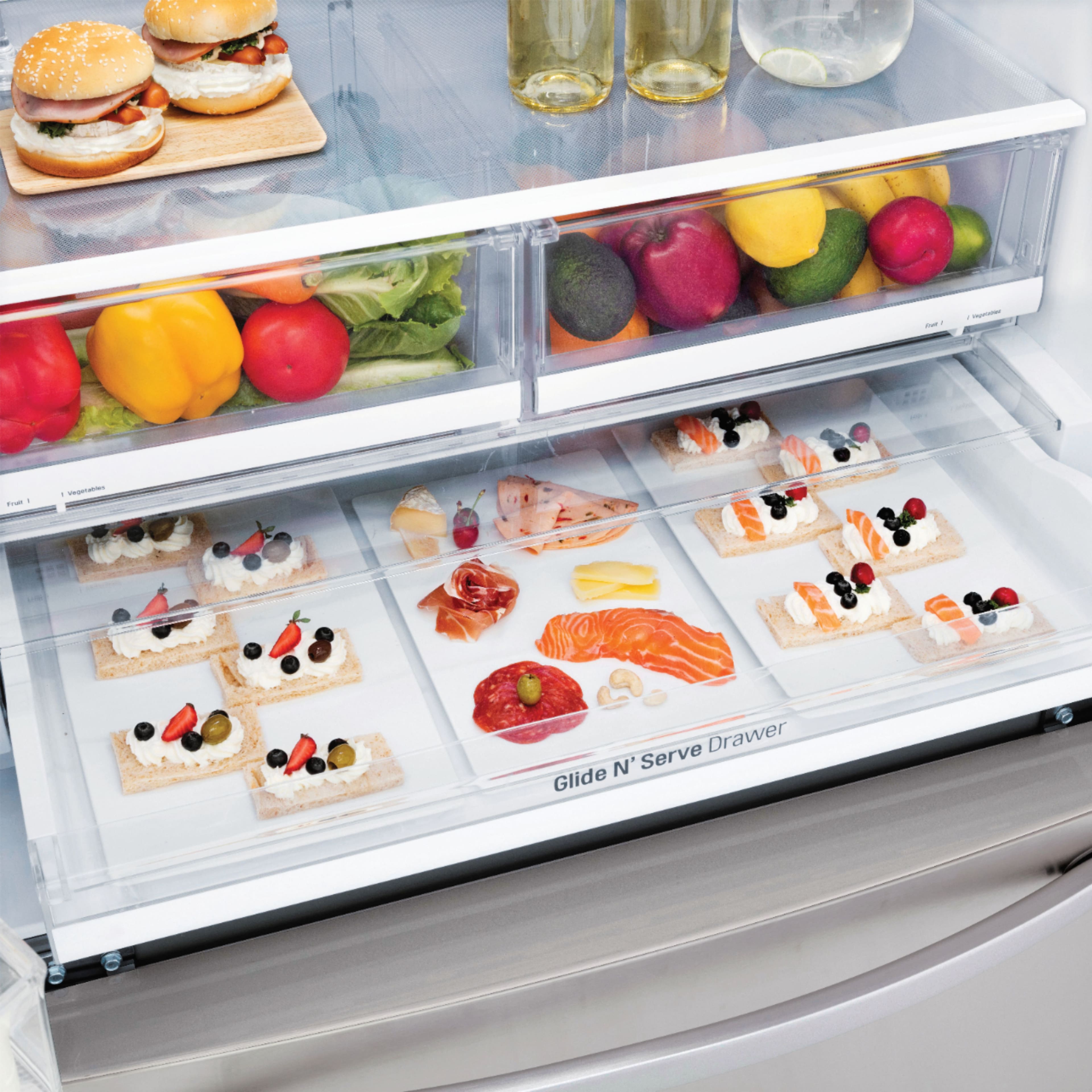 Alt View 18. LG - 26.2 Cu. Ft. French Door Smart Refrigerator with Dual Ice Maker - Stainless Steel.