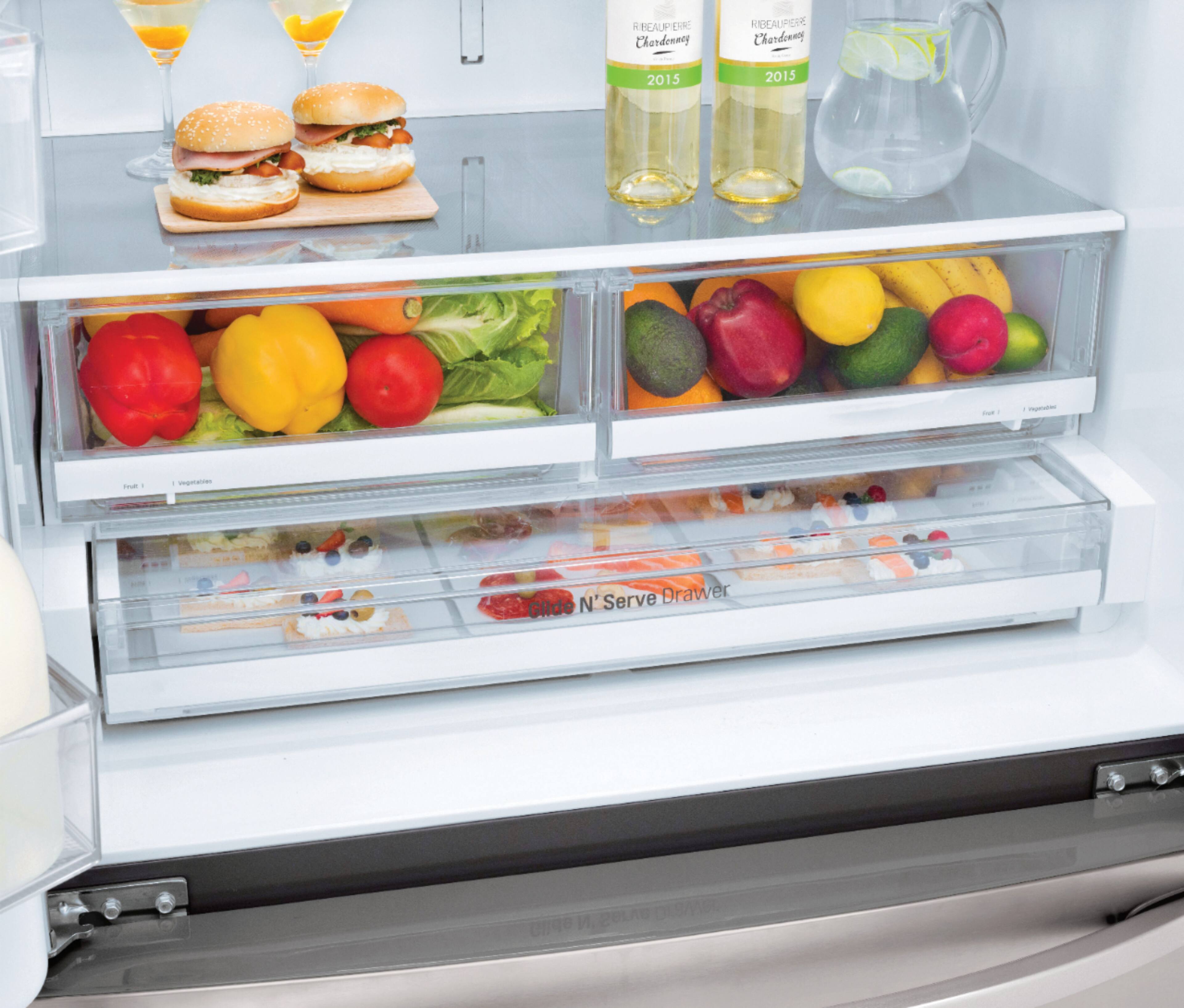 Alt View 19. LG - 26.2 Cu. Ft. French Door Smart Refrigerator with Dual Ice Maker - Stainless Steel.