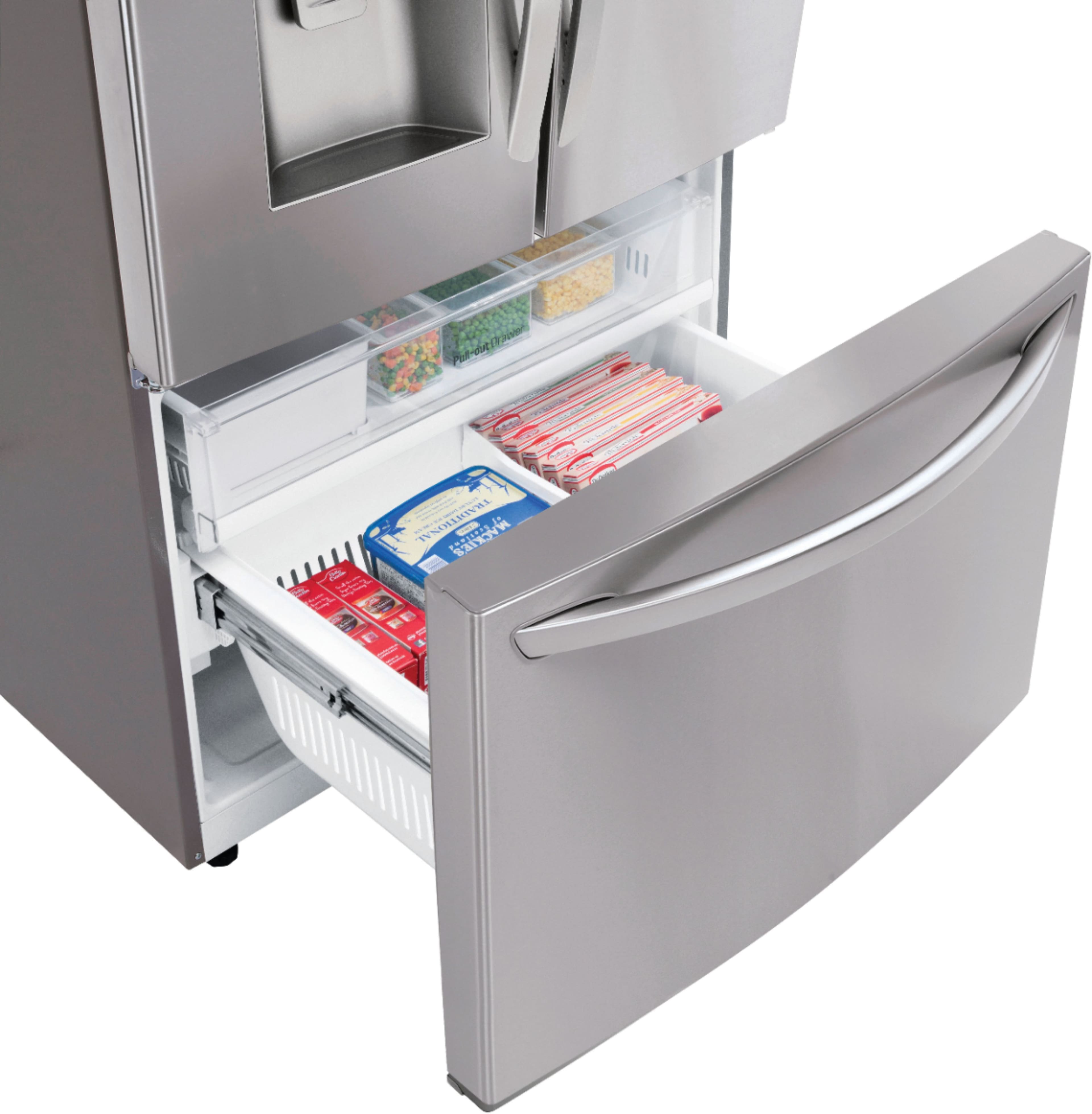 Alt View 21. LG - 26.2 Cu. Ft. French Door Smart Refrigerator with Dual Ice Maker - Stainless Steel.