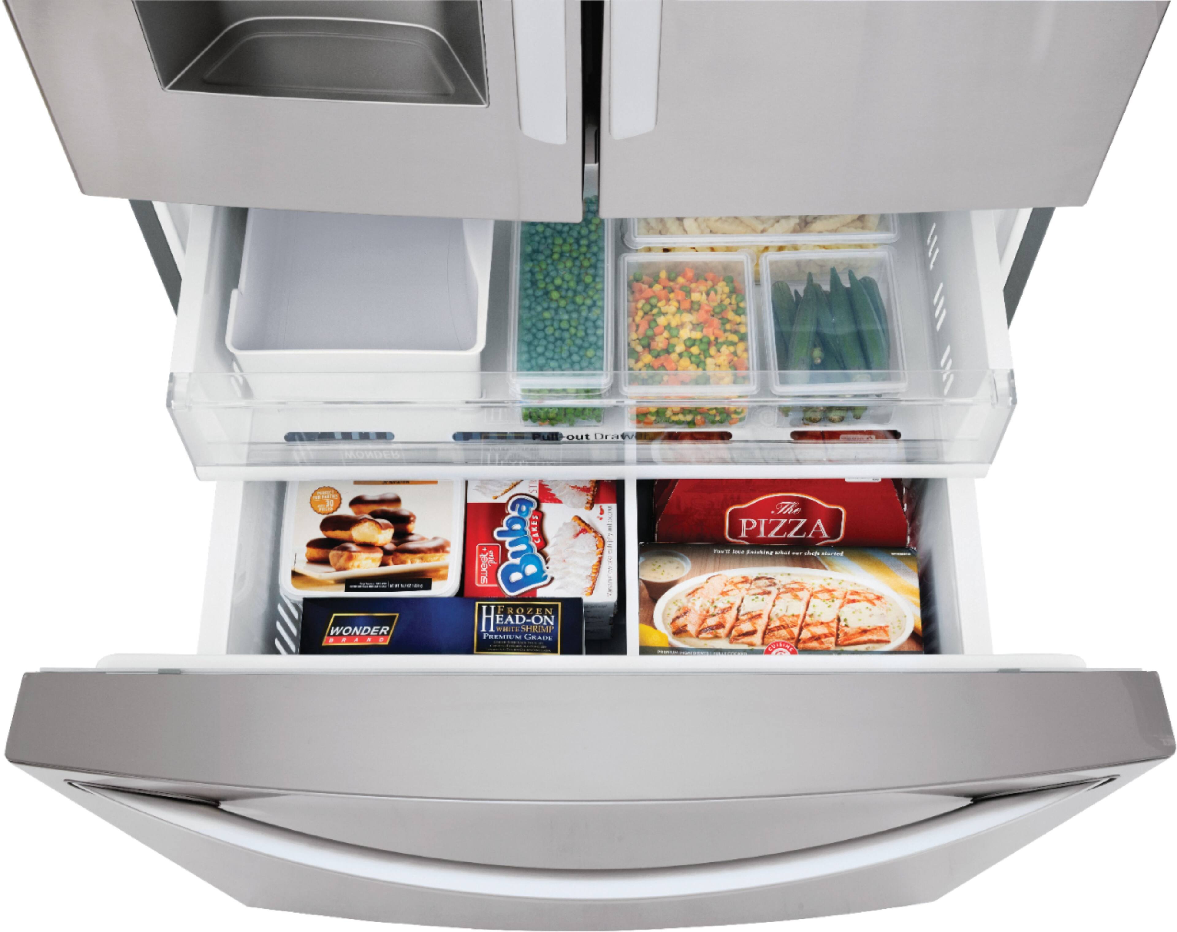 Alt View 5. LG - 26.2 Cu. Ft. French Door Smart Refrigerator with Dual Ice Maker - Stainless Steel.