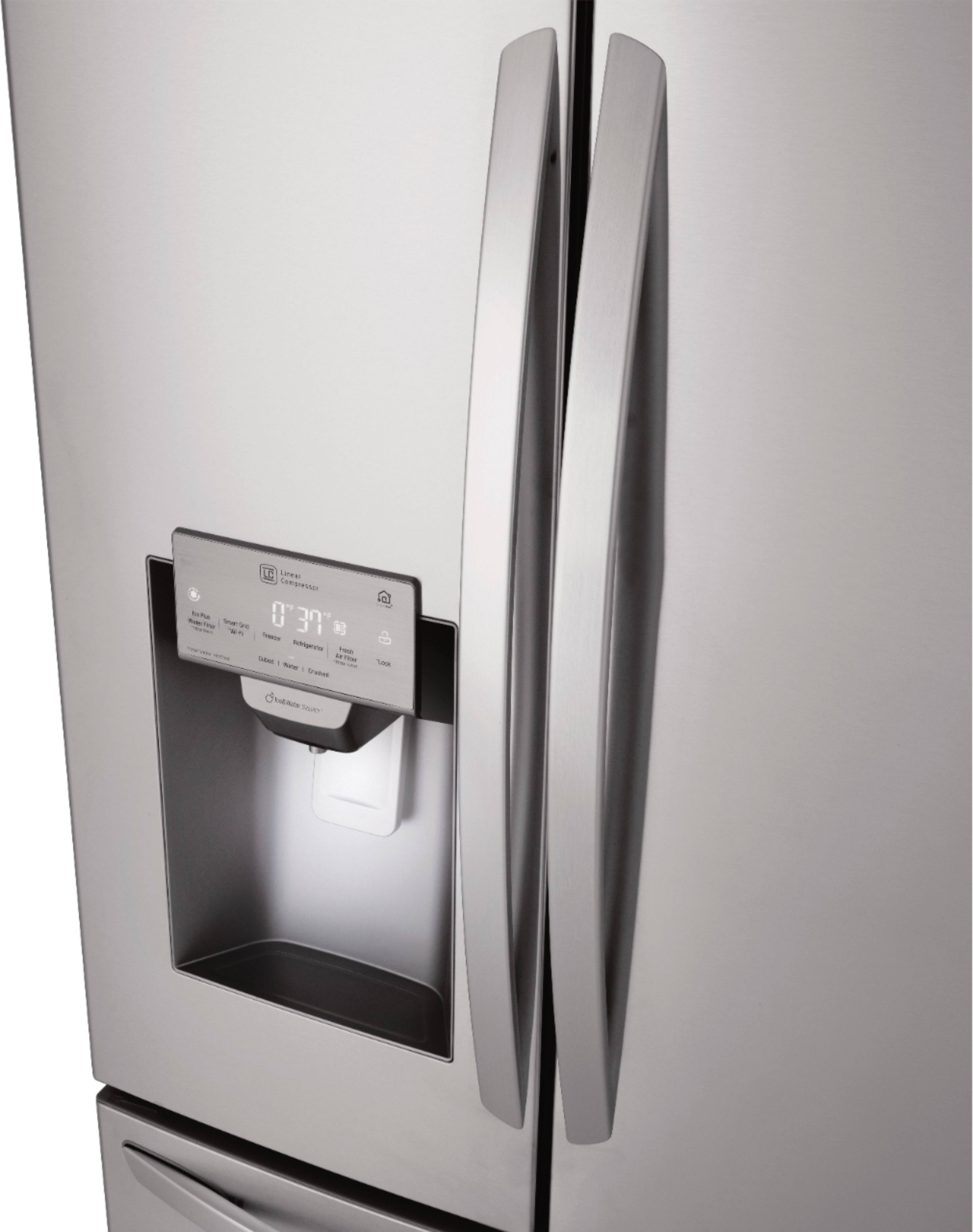 Alt View 12. LG - 26.2 Cu. Ft. French Door Smart Refrigerator with Dual Ice Maker - Stainless Steel.